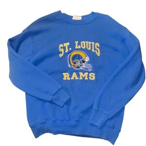 Vintage St Louis Rams Lee‎ Sport NFL Football Crewneck Sweatshirt Mens M Blue